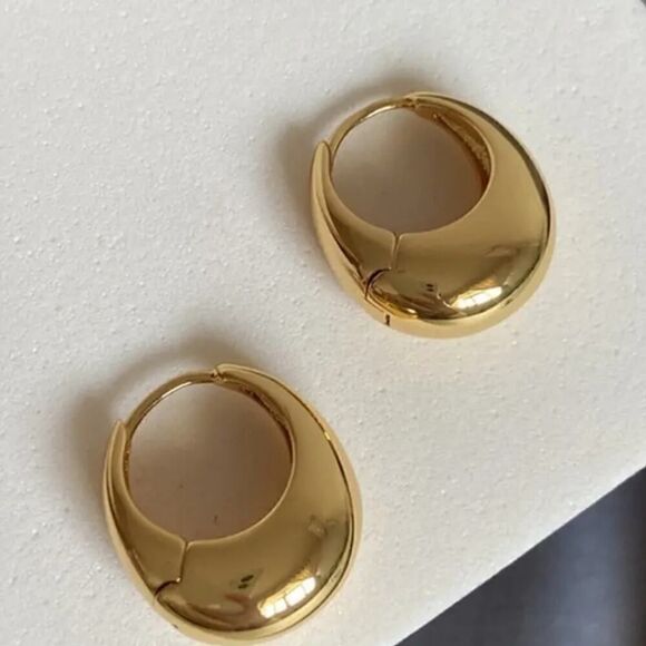 Fashion And Retro Glossy Gold Plated or Silver Plated Earrings - Picture 4 of 12